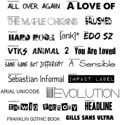 Cool Word Fonts