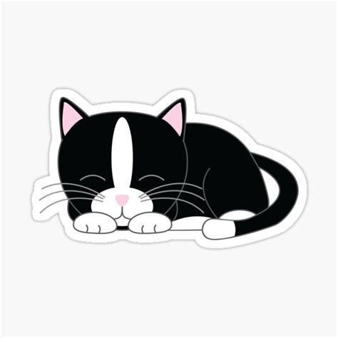 "Cute Tuxedo Cat" Sticker for Sale by heartlocked | Redbubble