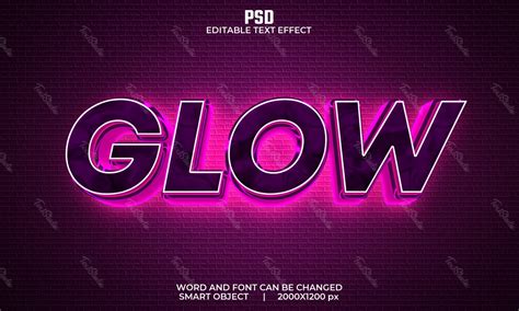 Glow Text Effect | Photoshop PREMIUM PSD File