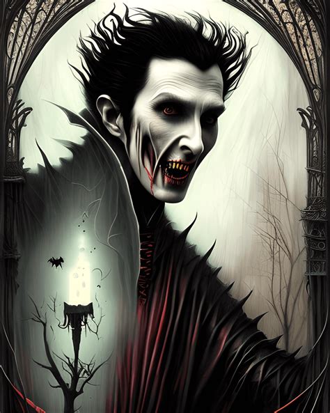 Halloween Scene with Count Dracula · Creative Fabrica