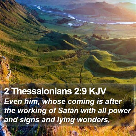 2 Thessalonians 2:9 KJV Bible Verse Images