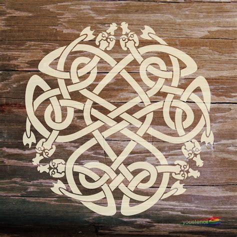 Celtic Knot Stencil for Walls Art and Furniture. ST3 - Etsy Sweden