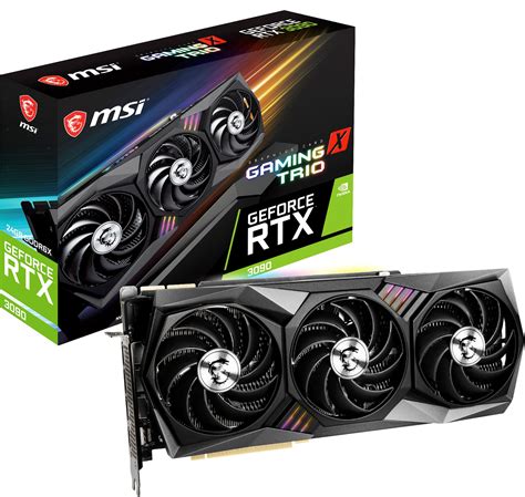 MSI GeForce RTX 3090 GAMING X TRIO 24GB Overclocked Graphics Card *Open ...