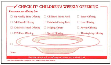 Children's Church Offering Envelopes (Pkg of 100)