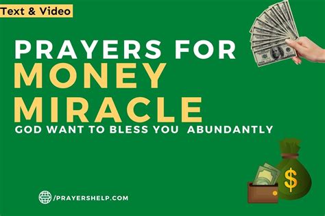 Prayers for Money Miracle God Want to Bless you Abundantly - Prayers Help