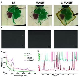 | Characterization of MASiF and C-MASiF film. (A) Photographs of SF ...