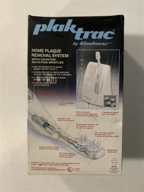 NEW PLAK TRAC Home Plaque Removal System By Windmere Counter Rotating Bristles $37.55 - PicClick CA