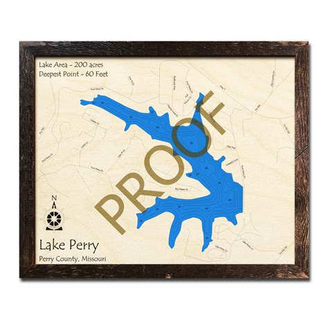 Lake Perry, MO Wood Map | 3D Nautical Wood Charts