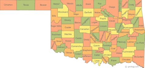 Map Of Cities Counties In Oklahoma - vrogue.co