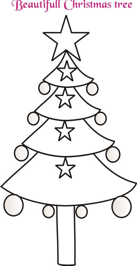 Christmas tree coloring printable page for kids