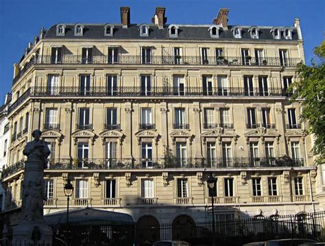 Haussmann building façade, place Saint Georges, Paris. New article on #MarcMaison 's blog ...