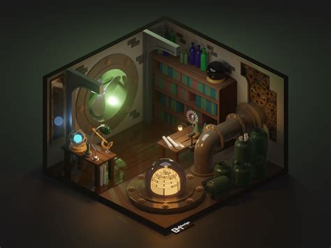 Animated Steampunk lab – Moewis Design