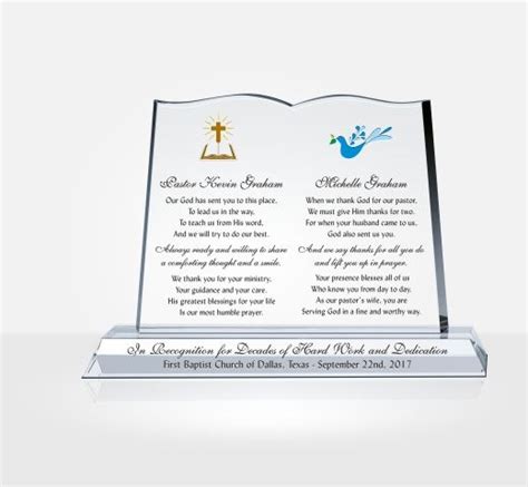 Pastor and Wife Anniversary Gift Tribute - DIY Awards