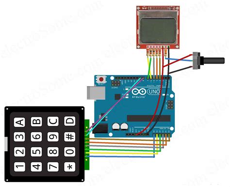 Calculator using Arduino Uno - Hobby Project - Circuit Diagram