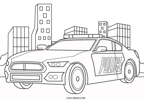 Printable Police Car Coloring Pages