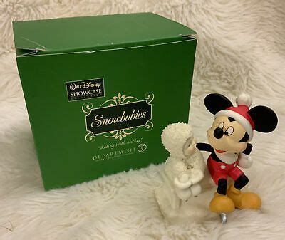 Dept 56 Snowbabies Disney "Skating with Mickey" in Box | eBay in 2022 ...