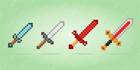 Premium Vector | 8 bit pixel sword weapons pixel for game assets and cross stitch patterns in ...