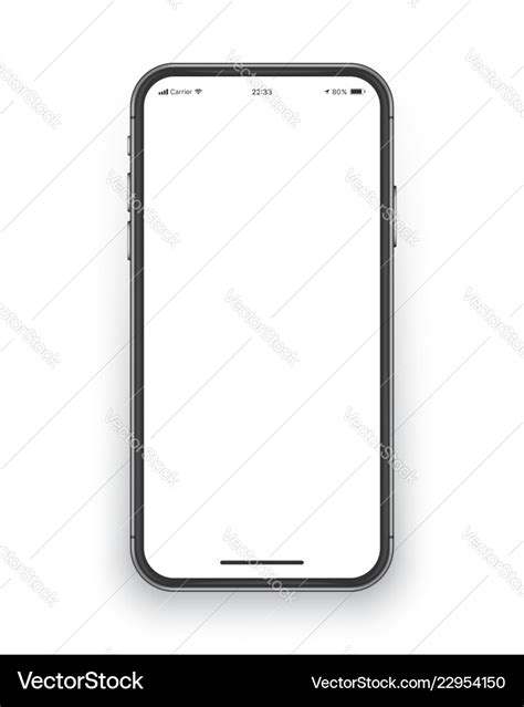 Frameless smartphone screen mockup Royalty Free Vector Image