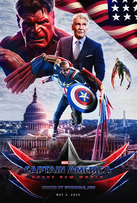 Are you guys excited for Captain America: Brave New World? (Poster by me) : r/CaptainAmerica