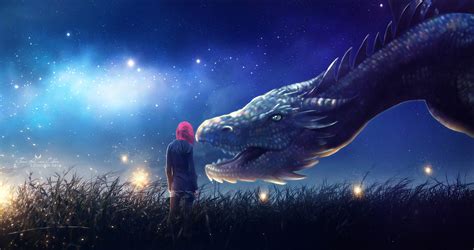 Fantasy Girl With Dragon Wallpaper, HD Fantasy 4K Wallpapers, Images ...