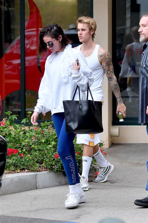 Selena Gomez and Justin Bieber Leaving Pilates Studio in West Hollywood