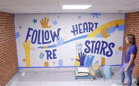 An inspiring mural greets kids going back to school - Think.Make.Share.