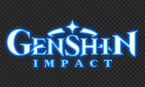 Blue Neon Genshin Impact Game Logo HD PNG | Citypng