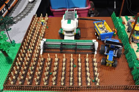 LEGO combine harvester in corn field | Lego Corn field and c… | Flickr