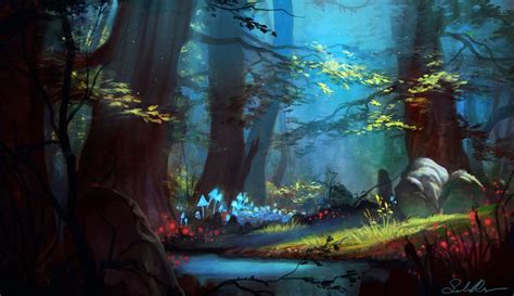 Pin by Bethany Traute on Dragons/Fantasy | Magic forest, Fantasy landscape, Environment concept art