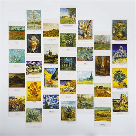 Buy Van Gogh Art Postcards, Famous Painting Abstract Art Post Cards Bulk Pack(30 Pack), Retro ...