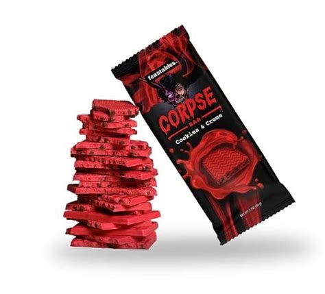 Amazon.com : Feastables Corpse Bar Blood Red White Chocolate Cookies ...