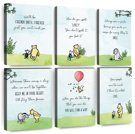 Pooh Piglet Eeyore Quotes Wall Art | Digital Art