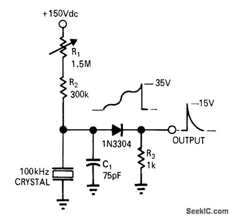 100_kHz_CRYSTAL_DIODE_RELAXATION - Basic_Circuit - Circuit Diagram - SeekIC.com