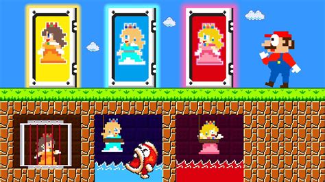 Mario And Princess’s Doors Challenge | Game Animation - YouTube