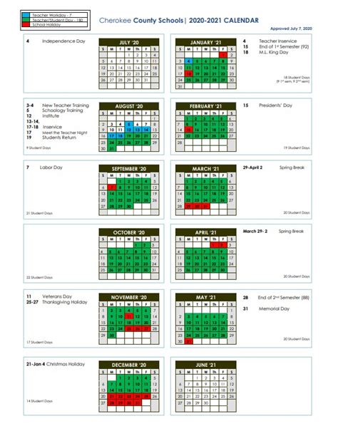 Cherokee County School System Calendar 2024 - Schoolcalendars.net