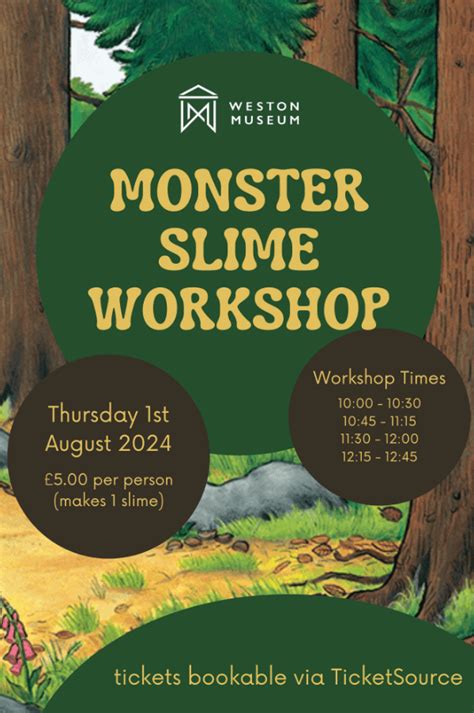 Monster Slime Workshop at Weston Museum event tickets from TicketSource