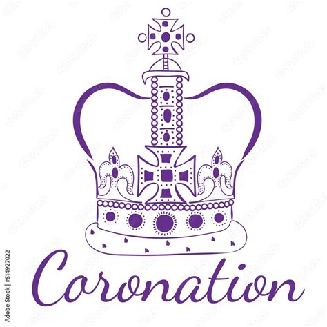 Coronation Vector Illustration with Crown. King Charles III Coronation - Prince Charles of Wales ...