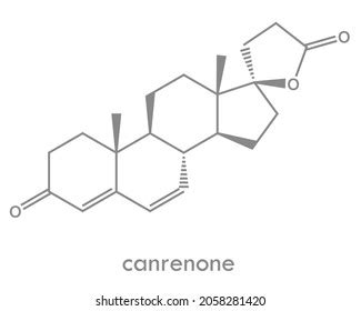 Canrenone Structure Aldosteron Agonist Potassiumsparing Steroid Stock Vector (Royalty Free ...