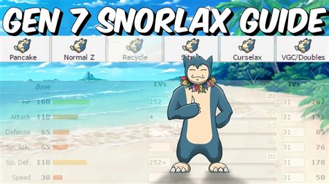 Competitive Snorlax Guide - Best Gen 7 Movesets + VGC 2017 Usage! - YouTube