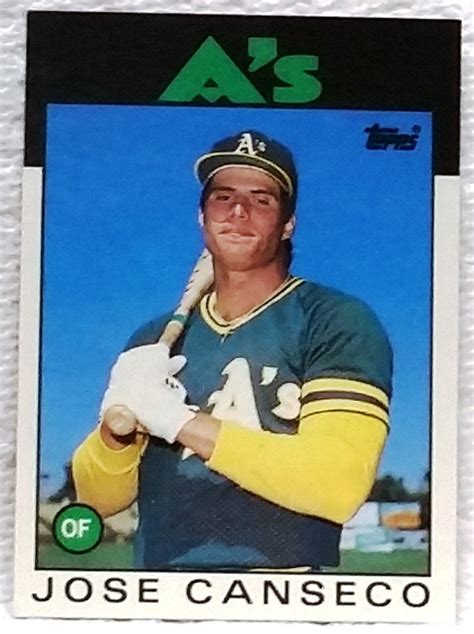 Jose Canseco Rookie 1986 Topps Traded #20T Oakland Athletics, A's Star ...