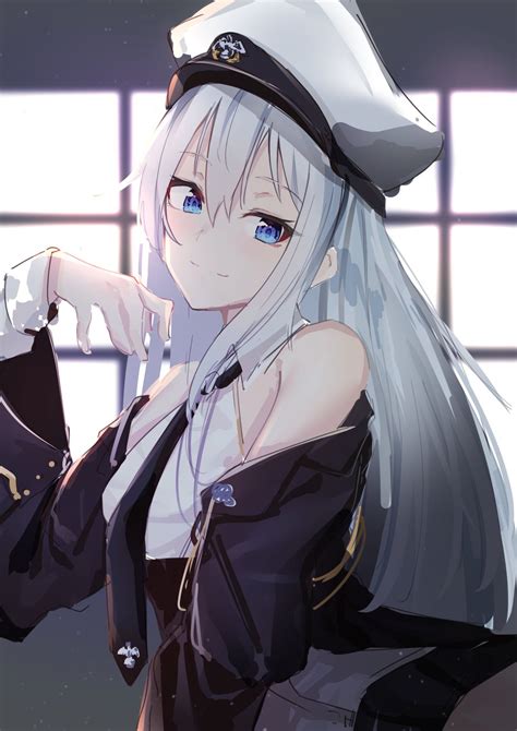 Azur Lane Enterprise (Azur Lane) white hair white hat blue eyes #720P #wallpaper #hdwallpaper # ...