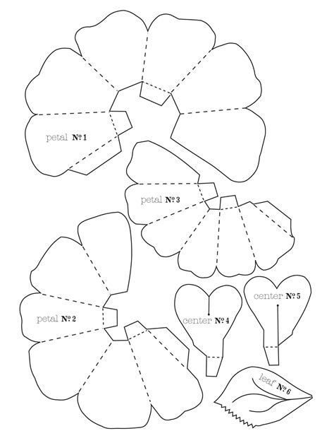 kirigami templates pop up card templates templates printable free - pop up flower card template ...