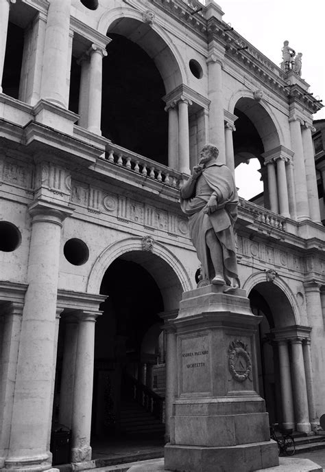 Andrea Palladio in front of his building