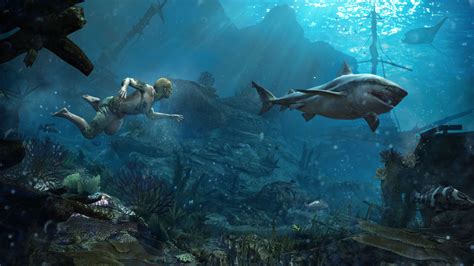 underwater shipwreck art - Google Search | Assassins creed black flag ...