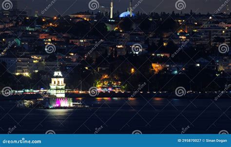 Bosphorus stock image. Image of istanbul, view, night - 295870027