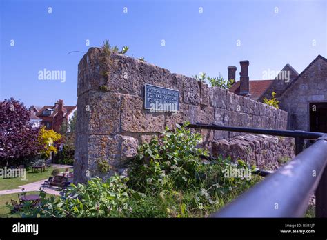 Wall of Yarmouth Castle, Yarmouth, Isle of Wight, UK Stock Photo - Alamy