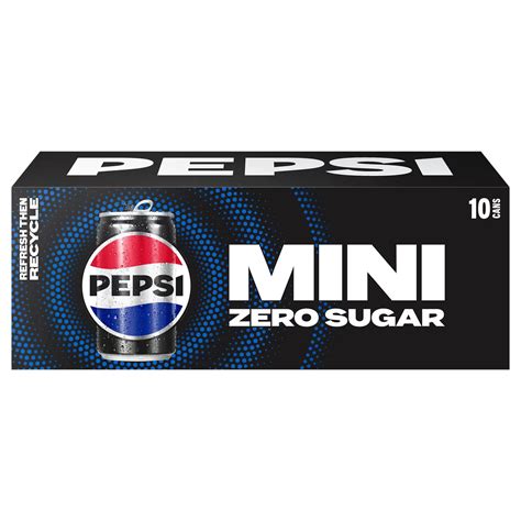 Pepsi Zero Sugar 10 pk Mini Cans - Shop Soda at H-E-B