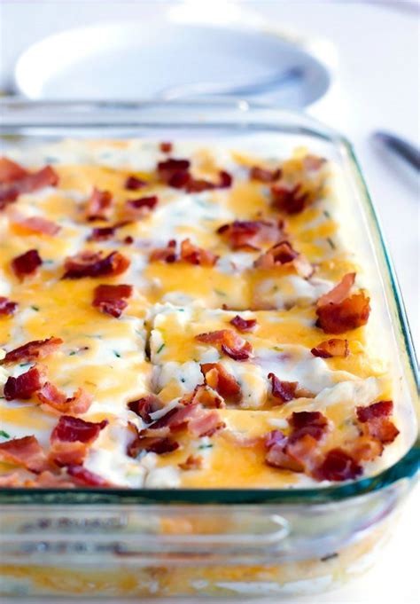 Cheesy Pierogi Lasagna with Bacon and Chives • Food, Folks and Fun