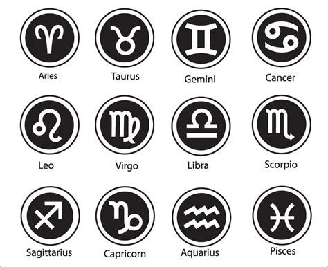 Zodiac Signs, Zodiac symbols icon set vector illustration zodiac star ...