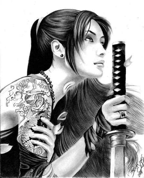 Samurai Girl Drawing